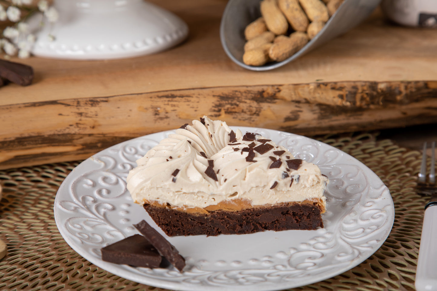 Peanut Butter Brownie Pie