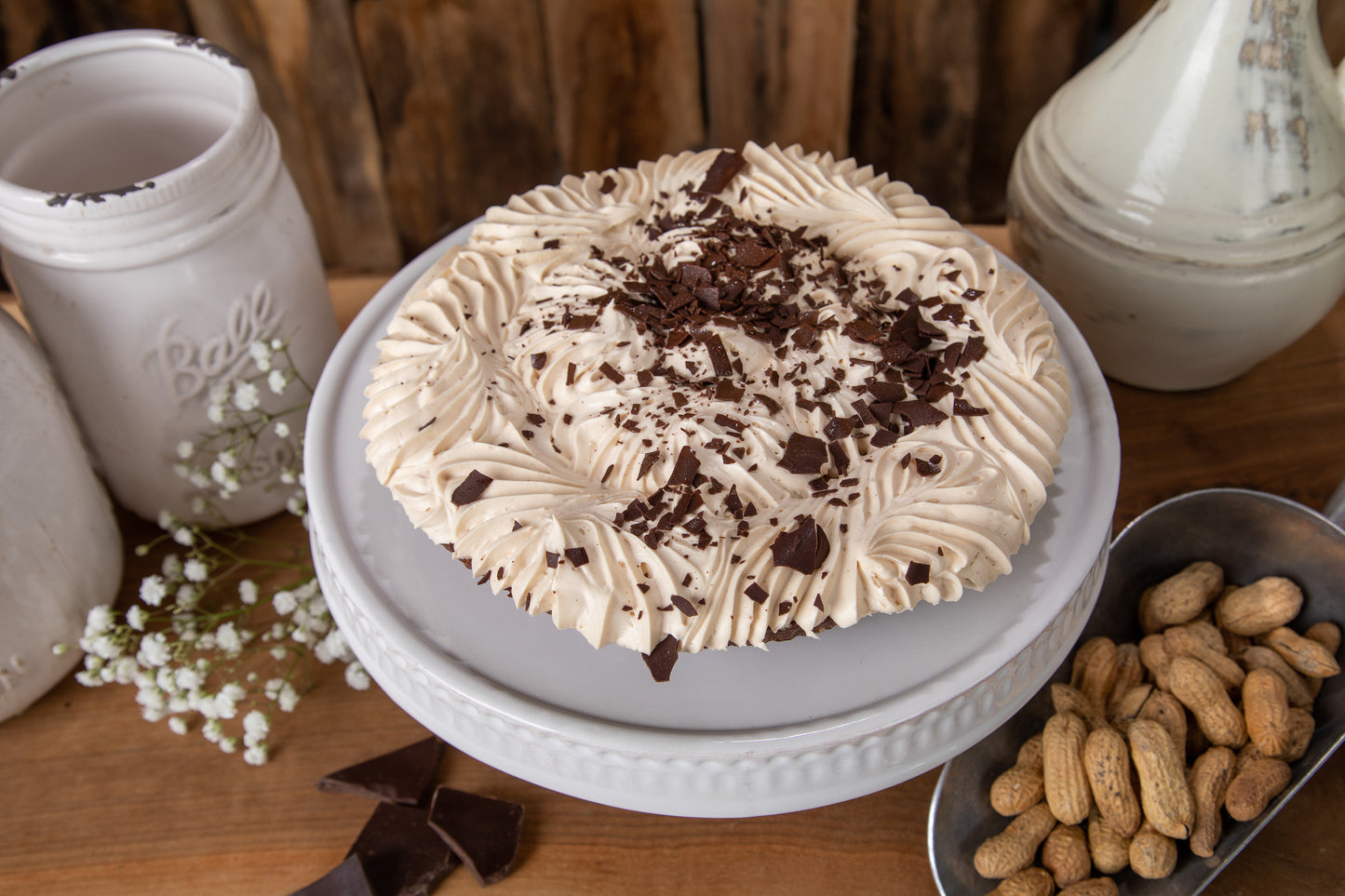 Peanut Butter Brownie Pie